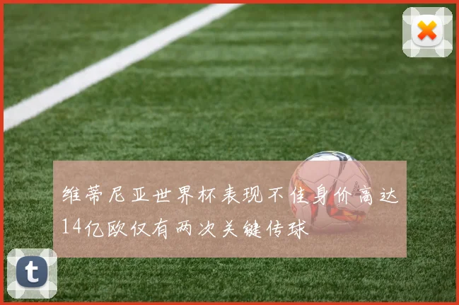 维蒂尼亚世界杯表现不佳身价高达14亿欧仅有两次关键传球