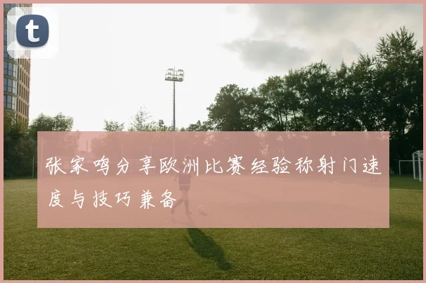 张家鸣分享欧洲比赛经验称射门速度与技巧兼备